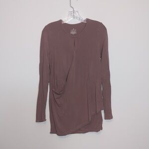 Cuddl Duds Long Sleeve Snap Front Nursing Shirt